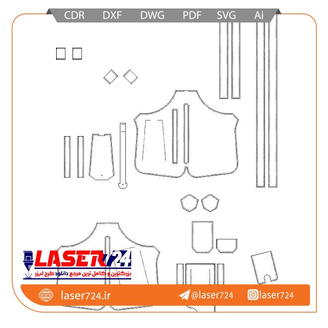 تصویر الگو کیف چرمی ابزار #2